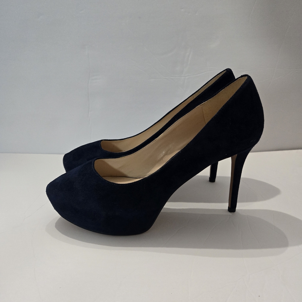 Nine West Dark Blue Suede Heels
